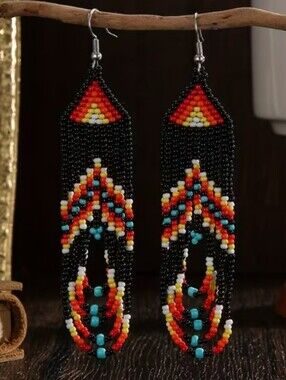 Vibrant Southwestern Inspired  Beaded Earrings